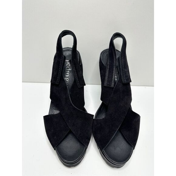 Pedro Garcia Shoes Womens Size 8.5 Black Open Toe Yuval Slingback Leather Sandal - Picture 5 of 12